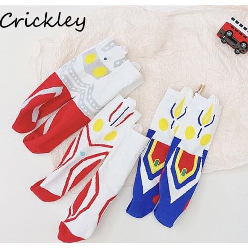 Cartoon Hero Pattern Children Socks No Heels Cotton Fun Socks For Boys Girls Breathable Soft Spring Autumn Kids Socks 3-12T