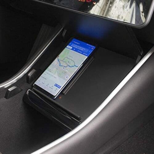 Tesla Model 3 Dual Fast Charging Mobile Phone Wireless Charger Infrared Touch Car Charger Automotive Parts #2