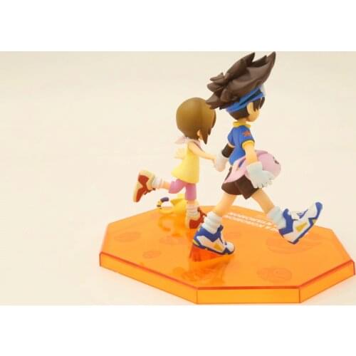 8-10CM Japanese anime figure Digital Monster YAGAMI TAICHI Yagami Hikari action figure collectible model toys for boys