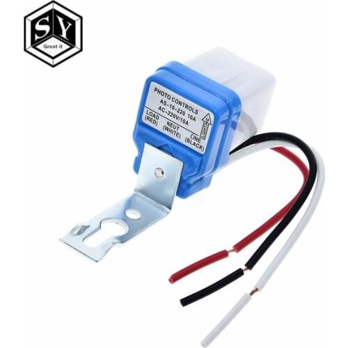 GREAT IT Automatic Auto On Off Photocell Street Light Switch DC AC 220V 50-60Hz 10A Photo Control Photoswitch Sensor Switch