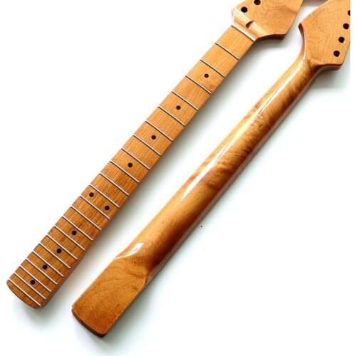 1pc Canada baked Maple Electric Guitar Neck Replacement 22 Fret Maple Fingerboard Gloss