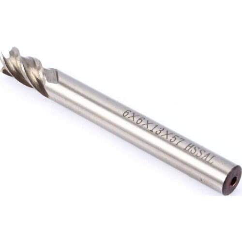 1pcs GOOD 6mm x 6mm 4Flute HSS Aluminium End Mill Cutter Extended CNC Bit Incisive Strong and Durable