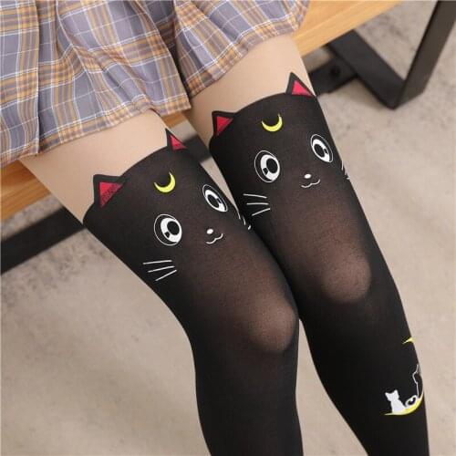 Anime Japanese Lolita lovely pantyhose Luna Cat Cosplay