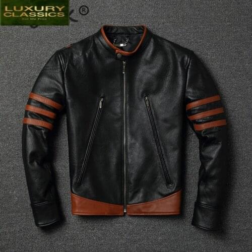 New 100% Genuine 2021 Leather Jackets Men Streetwear Motorcycle Natural Real Sheepskin Coat Mens Leather Jacket Jaqueta