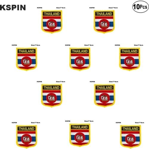 Thailand Flag Embroidery Patches Iron on Saw on Transfer patches Sewing Applications for Clothes in Home&Garden