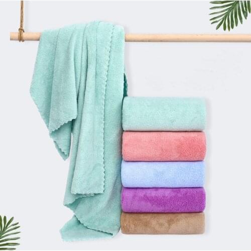 Pure Color Quick-drying Towel Microfiber Beach Towel Newborn Baby Bath Towel Soft Baby Care Towel 70x140cm
