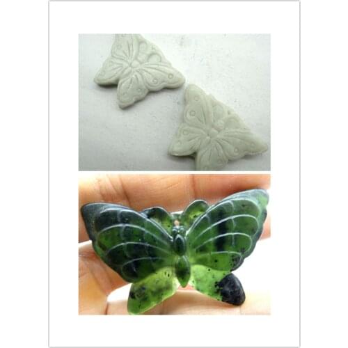 Wholesale Natural stone Chinese stone hand-carved statue of butterfly amulet pendant for diy Jewelry making necklace Accessories
