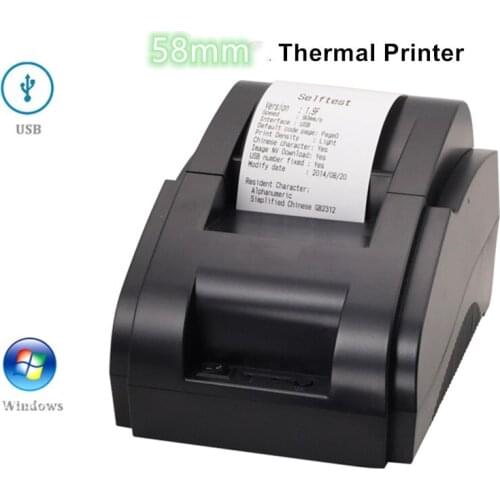 Wholesal High quality 58mm thermal printer Bill receipt machine printing speed 90mm / s USB or Bluetooth interface or