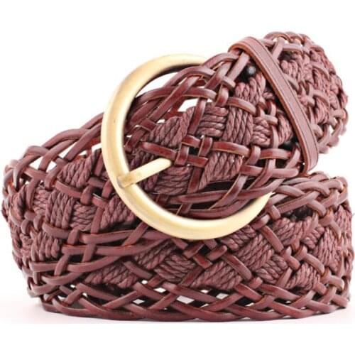 Belts for Women 2020 Fashion Black Belt Woven Luxury Designer Cummerbunds Brand Faux Leather Ladies Waist Dress Corset Belt