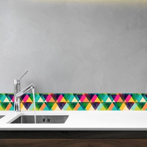 Colorful 3D Wallpaper Borders Wall Borders Self adhesive for Corridor Bathroom Kitchen Bedroom Home Decor Waterproof DIY Decal