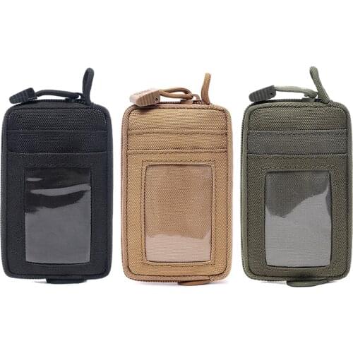 Tactical Card Pouch Bag Molle Army Bag Outdoor Wallet Men Waist Pouch EDC Tool Pocket Key Holder Carrier