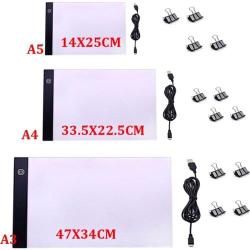 A3 A4/A5 Size Three Level Dimmable Led Light Pad,Tablet Eye Protection Easier for Diamond Painting Embroidery Tools Accessories