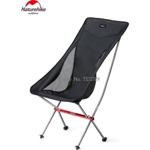 Outdoor portable folding chair ultra light aluminum alloy folding moon chair camping beach chair
