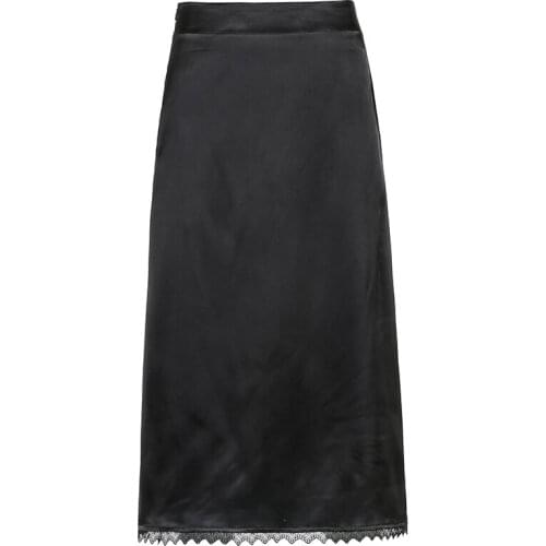 NEWDISCVRY Vintage Aesthetic High Waist Skirt Lace Patchwork Harajuku Long Skirt Gothic Clothes Straight Woman Polyester Skirts