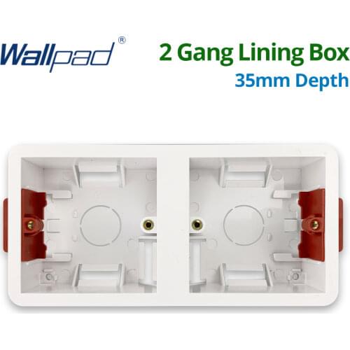 Wallpad 2 Gang Dry Lining Box For Gypsum Board Plasterboad Drywall 35mm Depth Wall Switch BOX Wall Socket Cassette