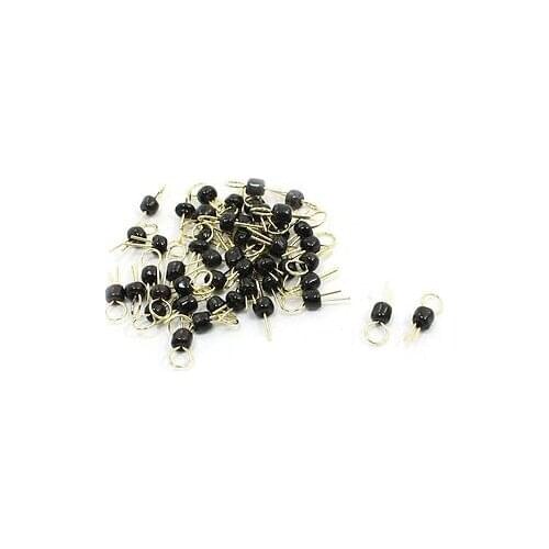 100 Pcs White yellow black blue green red Bead Gold Tone Test Pin Circular Terminal for PCB Board