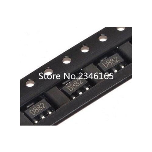 20PCS 2SD882 D882 SMD Transistor 2A high current transistor SOT89
