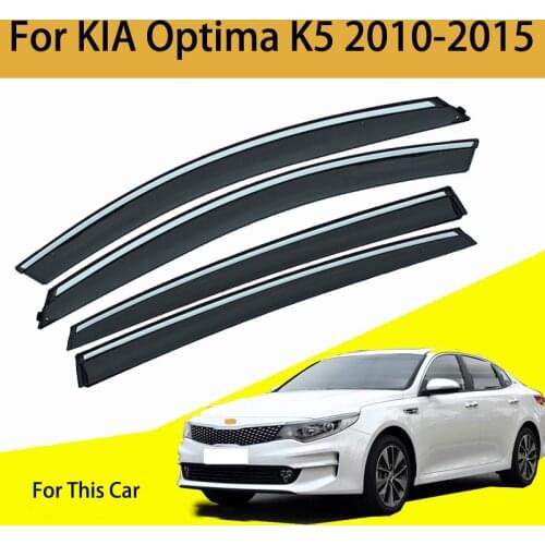 For KIA Optima K5 2010 2012 2013 2014 2015 Plastic Exterior Visor Vent Shades Window Sun Rain Guard Deflector 4pcs
