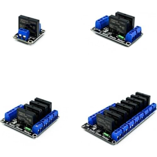 5V 1 2 4 8 Channel SSR G3MB-202P Solid State Relay Module 240V 2A Output with Resistive Fuse Diy Kit For ARDUINO