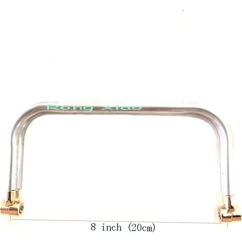 8 inch metal frame aluminum tubular internal hinge Bag frame purse frame Gold