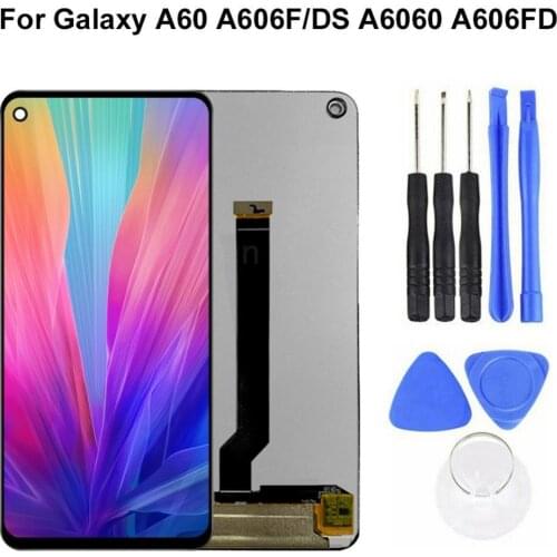AMOLED LCD Display Touch Screen Digitizer Replacement Kit for Samsung Galaxy A60 Touch Screen Phone Mobile Phone Parts