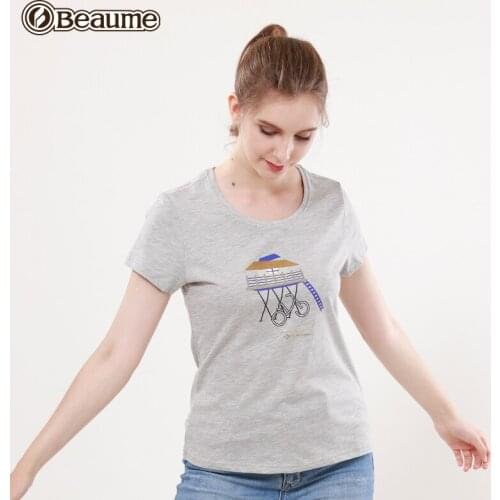 Beaume Brand Women Camping Hiking T-Shirts Fashion Print Breathable Short Sleeve Tees FEB82188