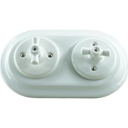 Flush-mounting Porcelain Lighting Switch ,Electrical Wall Switches 240V,16A