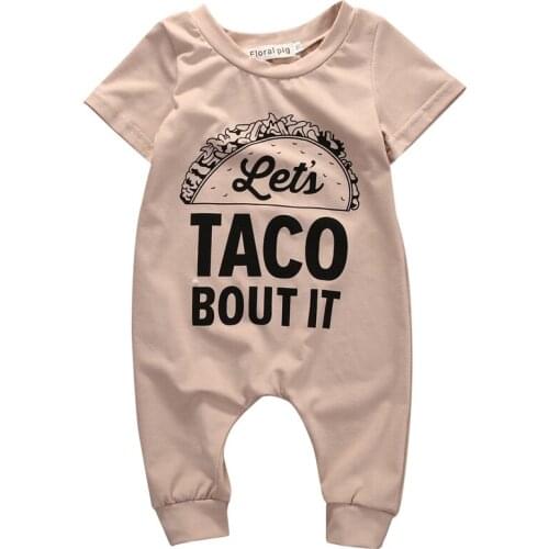 Pudcoco Newborn Baby Boy Girl Clothes Hamburg Letters Short Sleeve Cotton Romper Jumpsuit Baby Clothing 0-18M
