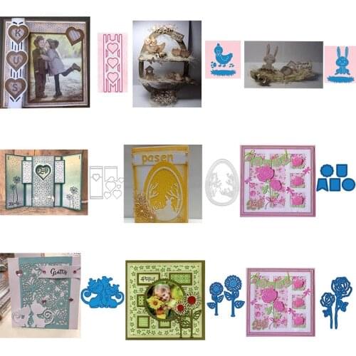Rabbits Cats Flowers Metal Cutting Dies for DIY Craft Making Card Photo Album Decoration Embossing Stencils