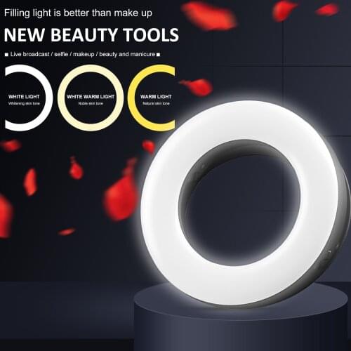 Mobile Phone Ring Fill Light 40 LED Lights 3200K-6500K Lighting Adjustable Universal Smartphone Fill Light For Video Live Selfie
