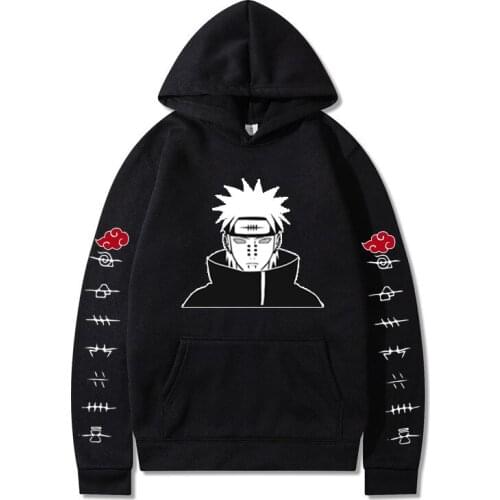 Anime Hoodie Men 2021 Fashion Print Japanese Streetwear Harajuku Hoodies Sweatshirts Unisex Tops