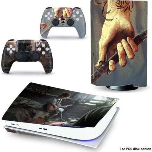 Last Style PS5 Disc Edition Skin Sticker for Playstation 5 Console & 2 Controllers Decal Vinyl Protective Skins Style 1