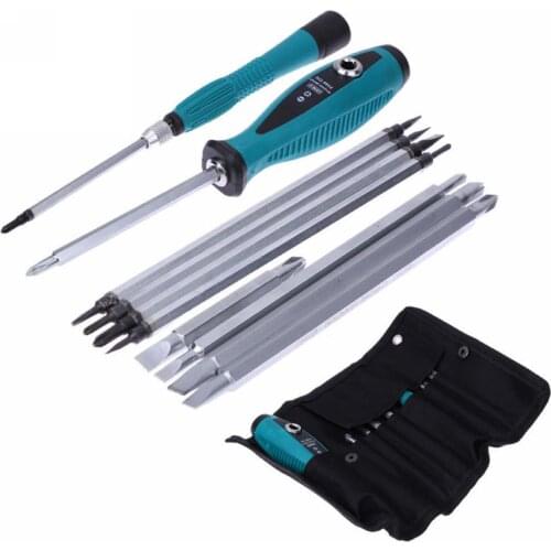 New 10Pcs Precision Magnetic Screwdriver Set Slotted Star Bits Repair Tools