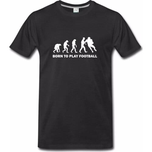 2019 New Men T Shirt Fashion Top Tee Plus Size Free Shipping Evolution Footballer custom Tops Summer Cool Funny T-Shirt