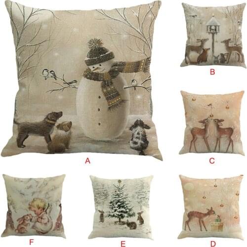 NEW Christmas Printing Dyeing Sofa Bed Home Decor Pillow Cover Cushion Cover Christmas Pillowcase For Home Decoration 2021