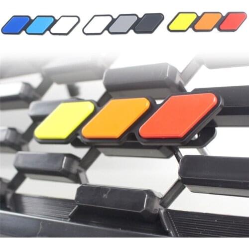 New Tri-color 3 Grille Badge EMBLEM Fits For Toyota Tacoma 4Runner Tundra Stickers Decals Auto Car Accessories Car Styling