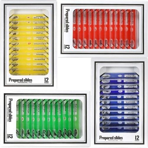 New 48pcs Kids Plastic Prepared Microscope Slides Of Animals Insects Plants Flowers Sample Specimens For Stereo Microscopes