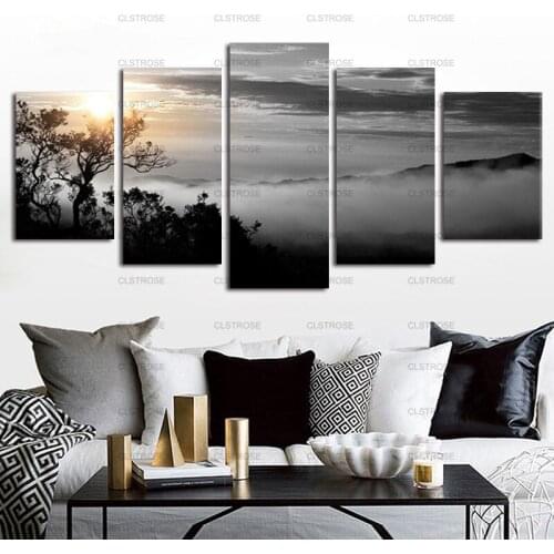 Landscape Poster Morning Sun Cloud Gray Decorative Painting Home Wall Art Decoration Supplies More Frameless Style Painting