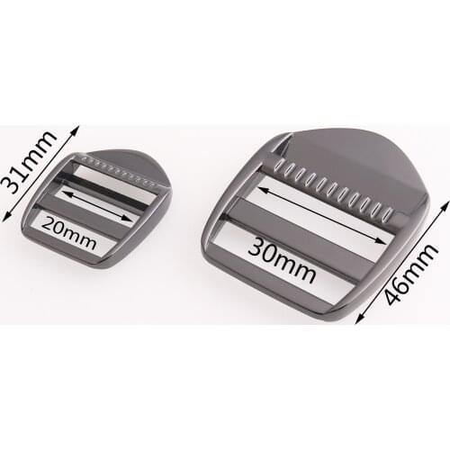 Gun black Adjustment Slider Release Belt Buckles 20mm/30mm Fastener Schoolbag Repair Hardware Wholesales