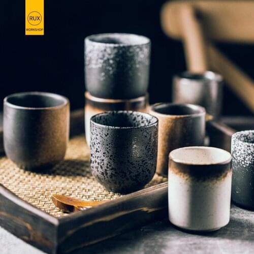 RUX WORKSHOP 150ml 200ml Japanese Style Teacup Water Cup Stoneware Ceramic Hand-painted Kungfu Teacup Cuisine Drinkware