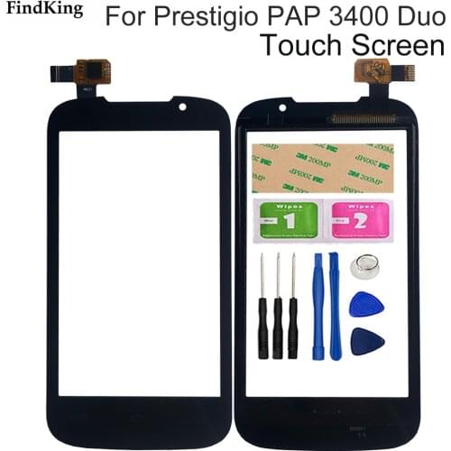 Touch Screen For Prestigio MultiPhone PAP 3400 Duo PAP3400 Smartphone Front Touch Glass Screen Digitizer Panel Sensor Tools