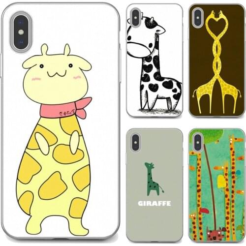 Silicone Bag Case Yellow-Cartoons-Giraffe-Pattern For Xiaomi mi Redmi Note 3 4 4X 5 6 7 8 8t 9 9s 9t 10 pro lite