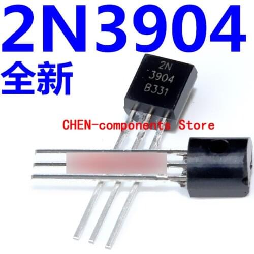 100pcs 2N3904 TO-92 straight Insert NPN Power transistor