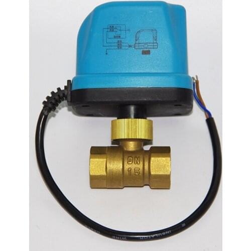 Three way Solar Solenoid Valve Electric Ball Valve 12V24V Air Conditioning Temperature Control Normally Open closed type