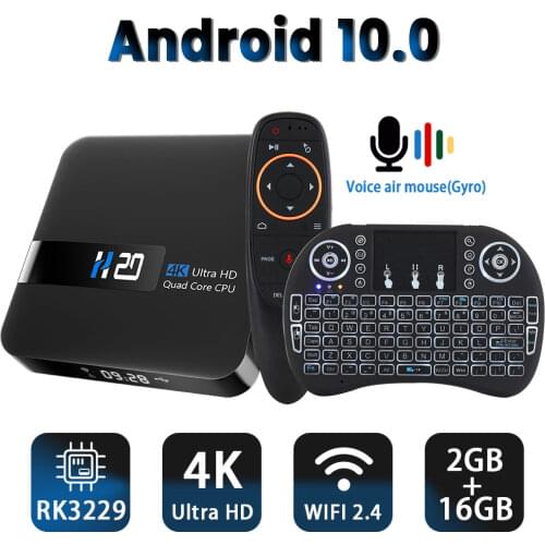 Android 10.0 TV BOX RK3229 4K Youtube Google Assistant 2G 16G Set Top Box 3D H.265 2.4G Wifi media player TV Receiver play store
