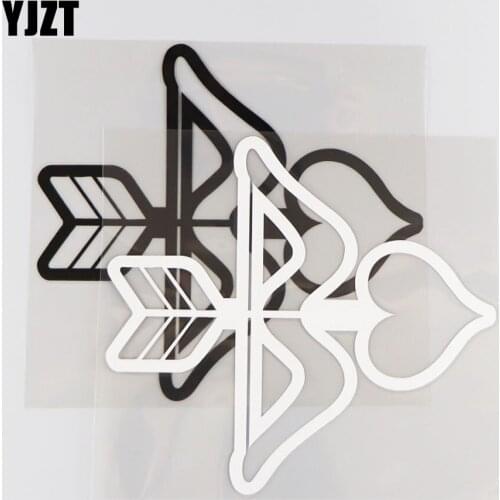 YJZT 17CM*15.7CM Cartoon Bow And Arrow Personality Pattern Car Sticker Decorative Vinyl Decal 1A-0429
