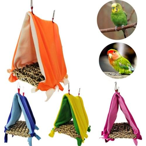 Winter Warm Bird Nest House Perch for Parrot Parakeet Cockatiel Hanging Cage Bed Toy Pet Bird Hut Nest Hammock Nest Cave Tent