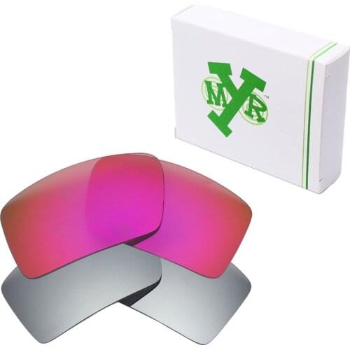 2 Pairs Mryok POLARIZED Replacement Lenses for Oakley Eyepatch 1&2 Sunglasses Silver Titanium & Midnight Sun