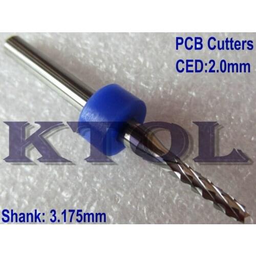 3.175*2.0MM- FAST PCB Tools, carbide PCB edge cutter router bits, for CNC millinging cutting machine