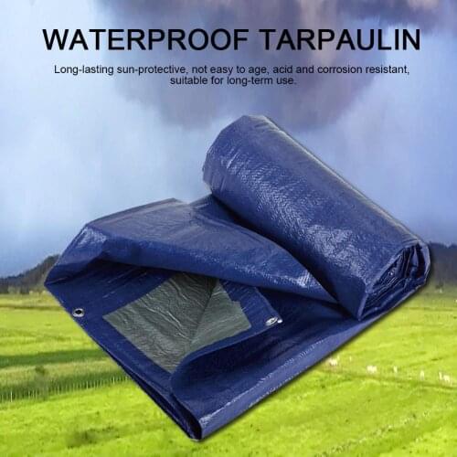 4 Sizes Waterproof Camping Tarpaulin Pvc Tarpaulin Awning Canvas Fabric Car Cover With Thick Rain Tarpaulins